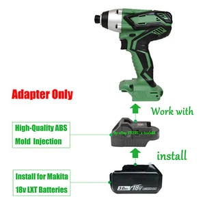 Adapter Suitable for Hitachi 18v Slide Slot Type Tools To for Makita 18v Battery - Picture 1 of 8