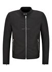 Men's Premium Leather Jacket Matt Black Quilted Panels Real Leather Jacket 5240
