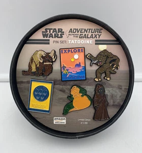 Disney STAR WARS Adventure Across the Galaxy Pin Set TATOOINE W/Case 6 Pins NEW! - Bild 1 von 4