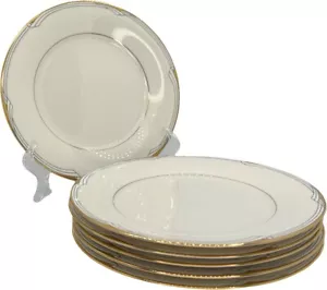Juego de 6 platos de ensalada Noritake Golden Cove borde dorado 7719 - Imagen 1 de 4