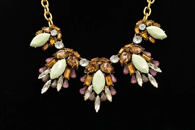 J.Crew заявление ожерелье воротник кластер со стразами кристалл новом бронзы Bin5 - Изображение 1 из 4