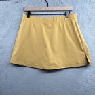 LBH Skort Womens Large Slit Pull On Made in USA Athletic Mustard Yellow Tan