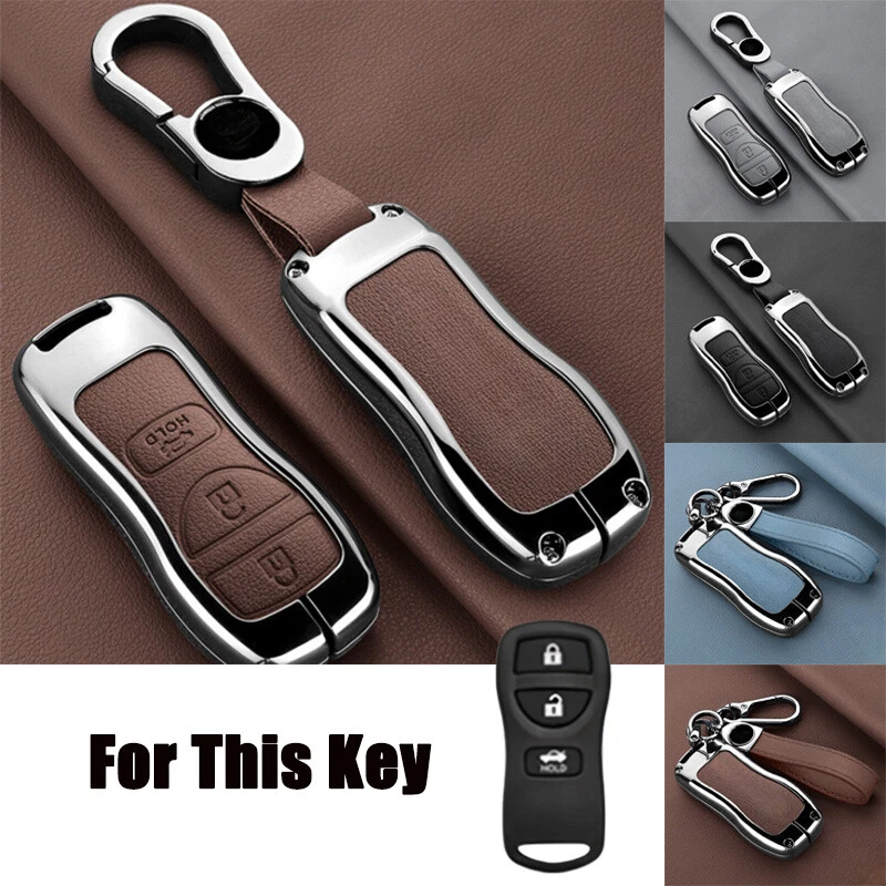 Zinc Alloy Leather Car Key Case Cover For Nissan 350Z Titan Pathfinder X-Trail Foto 1 de 4