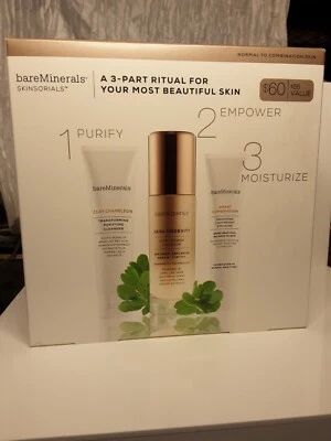 bareMinerals SKINSORIALS ~skincare ~3 Part Ritual ~Normal To Combination Skin  - Image 1 of 3