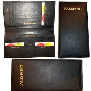 Womens leather O\organizer checkbook passports credit cards bills leather wallet - Picture 1 of 12