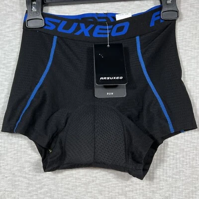 Arsuxeo 5D Gel Padded Bike Compression Shorts Sz. Small Black & Blue NWT - Image 1 of 4