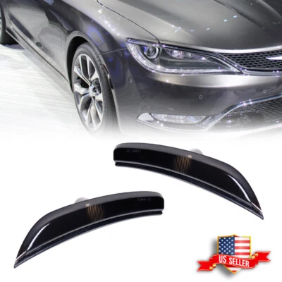 Комплект габаритных огней для переднего бампера с дымчатыми линзами для Chrysler 200 2015 2016 2017 годов выпуска - Изображение 1 из 4