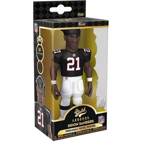 DEION SANDERS Funko Gold Vinyl: NFL Legends 5" Figure ATLANTA FALCONS Cover