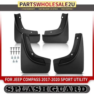 Guardabarros delanteros y traseros 4 piezas guardabarros para Jeep Compass SUV 2017-2020 Foto 1 de 4