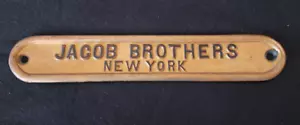 Vintage Cast Iron Plate Jacob Brothers New York 14-1/2” Gold And Black - Picture 1 of 4
