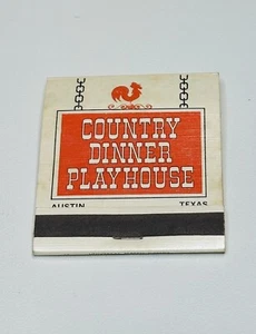Vintage Country Dinner Playhouse Matchbook Unused Dallas Texas Front Strike - Picture 1 of 7