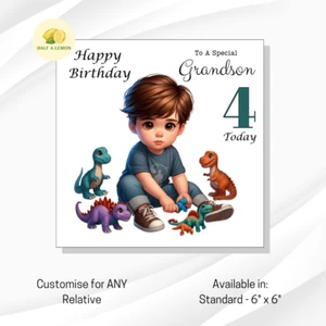 Birthday Card, for ANY Relation and ANY Age - Son, Grandson, Nephew, Godson, - Picture 1 of 9