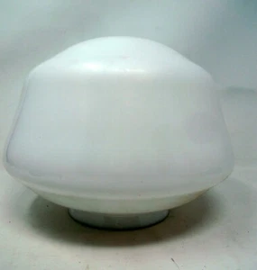 Vintage White Milk Glass 1950s Globe Lamp Shade 4" Hole 8" Diameter 6.5" Tall - Picture 1 of 4