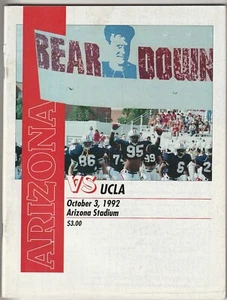 October 3, 1992 Arizona vs UCLA College Football Program-----Tedy Bruschi  EX - Picture 1 of 2
