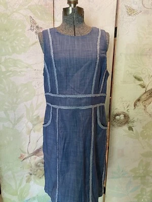 Vestido Catherine Malandrino Chambray Jodie Talla 12 Nuevo Con Etiquetas Nuevo Foto 1 de 4