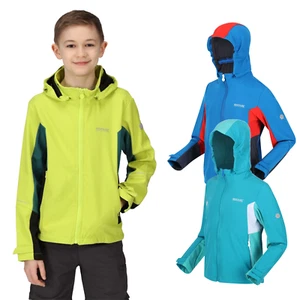 Regatta Kids Girls Acidity V Hooded Lightweight Softshell Jacket - Picture 1 of 15
