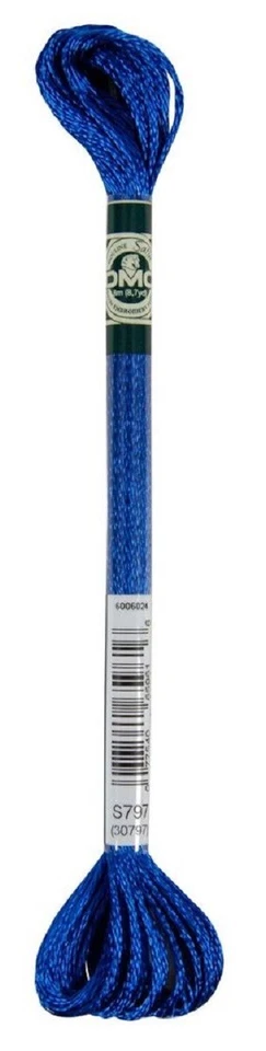 DMC Satin Floss (rayon), cross stitch #S797 - Royal Blue - Image 1 of 1