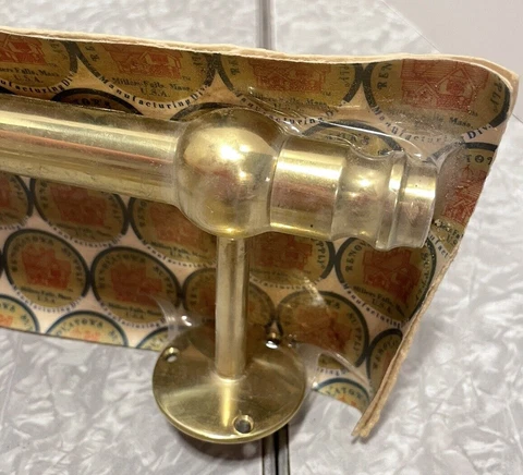 VTG NOS RENOVATOR’S SUPPLY BRASS 24” TOWEL ROD BATHROOM KITCHEN 7/8” DIAM SEALED Cover