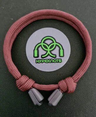 mens bracelet paracord bracelet knot adjustable wristband wine - Image 1 of 4