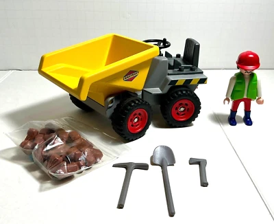 Vintage 1988 Playmobil 3002 Dump Truck Construction Figure Complete - Image 1 of 3