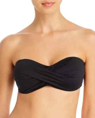Tommy Bahama Pearl Twist Bandeau Bikini Top Black L113056 Womens Size M - Image 1 of 4