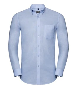 New Mens Russell Collection Tailored Oxford Shirt. Blue. Chest 38-40, neck 15.5