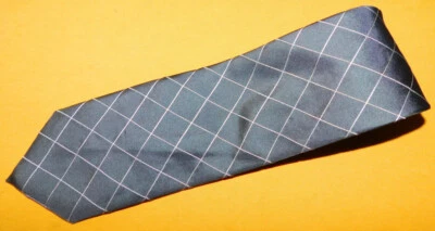 男式 Canali 意大利制造灰色/白色交叉条纹领带 - 领带 — 第 1/4 张图片