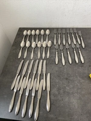 Ancien Couverts Dessert Entremets 36 Pièces Cuillère Fourchette Couteau Solingen - Photo 1/4