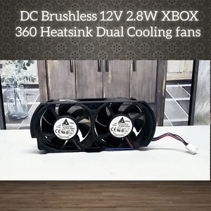 DC Brushless 12V 2.8W XBOX 360 Heatsink Dual Cooling fans Model: AUB0712HH - Picture 1 of 10