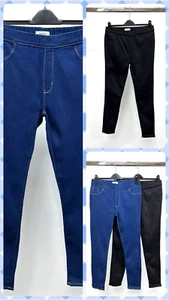 Ex Papaya Ladies Denim Jeggings Sizes 8 10 12 14 16 18 - Picture 1 of 10
