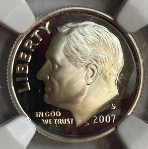 2007 S Roosevelt Dime Silver Proof 10c NGC PF69 Ultra Cameo - Picture 1 of 4