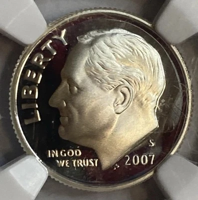 2007 S Roosevelt Dime Silver Proof 10c NGC PF69 Ultra Cameo - Image 1 of 4