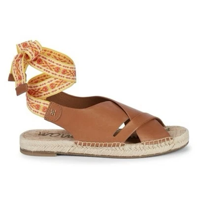 Sandalias de cuero Sam Edelman Alisha con corbata al tobillo - Talla 7,5 M Foto 1 de 4