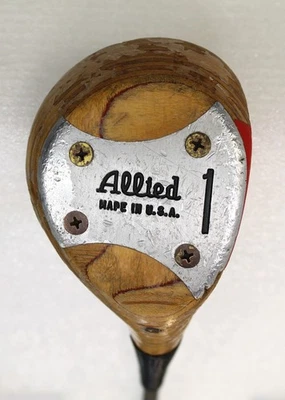 Club de Golf Vintage Allied Autógrafo 1 Madera Junior Cabeza de Madera Derecha Acero Inoxidable 36" Foto 1 de 4