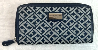 Бумажник женский Tommy Hilfiger на молнии вокруг темно-синий A2 - Изображение 1 из 4