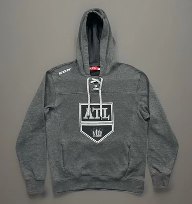 CCM NHL Atlanta Thrashers Lace Up Hoodie Mens Medium - Image 1 of 4