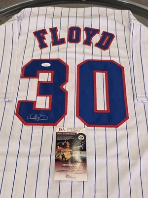 Cliff Floyd Autographed/Signed Jersey JSA COA White Custom Jersey  - Image 1 of 4