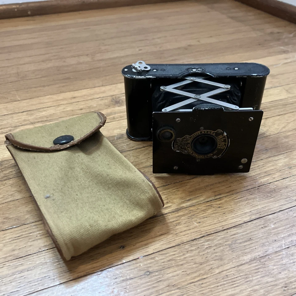 Antiguo Eastman Kodak Cámara Autográfica 25 BT 50 Chaleco Bolsillo con Estuche Foto 1 de 4
