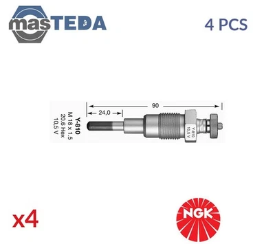 6929 ENGINE GLOW PLUGS NGK 4PCS FOR PEUGEOT 504,J7 1.9L,2.1L,2.3L 40KW,48KW,49KW - Изображение 1 из 4
