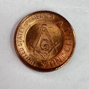 Shriner Masonic Freemason Vintage Rolled Penny - Picture 1 of 2