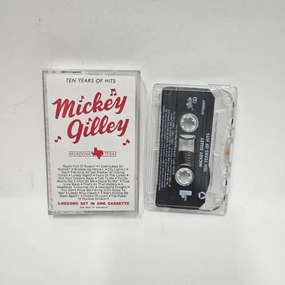 Mickey Gilley Ten Years of Hits Cassette 1984 Epic Country Music VG+ Tested! - Image 1 of 3