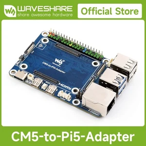 Waveshare CM5 To Pi 5 Adapter Board For Raspberry Pi 5,  Onboard Audio Header - Picture 1 of 20