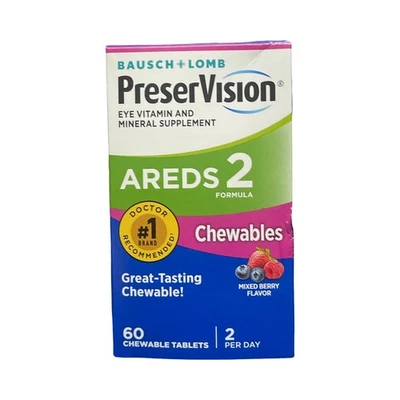 PreserVision AREDS 2 Formula Eye Vitamin & Mineral 60 Chewables, Exp 07/2026 - Image 1 of 3