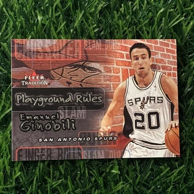 Fleer Tradition Playground Rules 2002 Manu Ginóbili Emanuel #22 Rookie RC HOF Foto 1 de 2