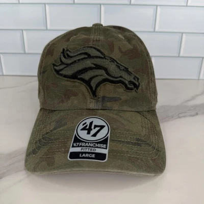 Denver Broncos Camuflada Gorra Ajustada Para Hombres Grande Verde NFL Fútbol Camuflaje Foto 1 de 4