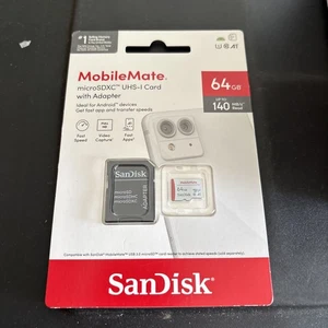 SanDisk SDSQUA4-064G-AW6HA 64GB MobileMate microSDXC UHS-1 Memory Card with - Picture 1 of 2