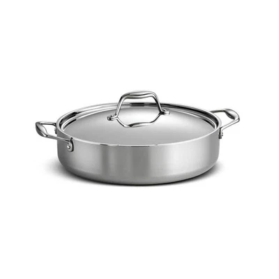 Tramontina Braiser Tri-Ply Clad 6 Qt Covered Stainless Steel Durable Cookware - Image 1 of 4