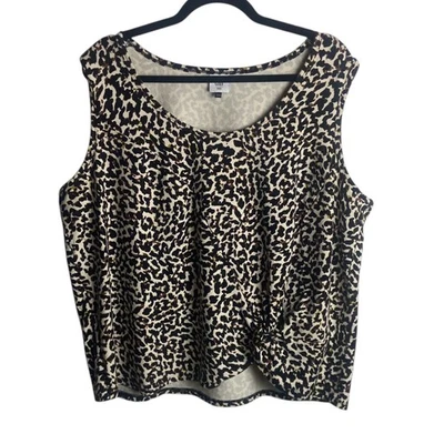 Camiseta sin mangas Cabi talla grande XXl nudosa estampado animal leopardo sin mangas capas 5759 Foto 1 de 4