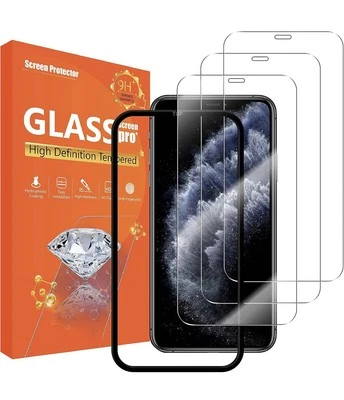 Paquete de 3 protectores de pantalla de 5,8 pulgadas para iPhone 11 pro/X/XS paquete de 3 vidrio templado Foto 1 de 4