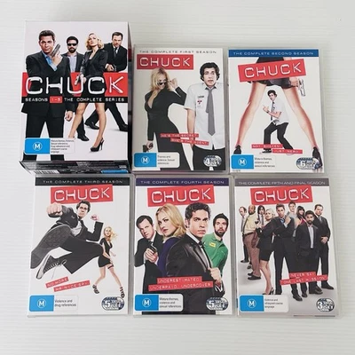Chuck Complete TV Series Box Set Season 1-5 Series 1 2 3 4 5 DVD Region 4 - Aus - image 1 of 4